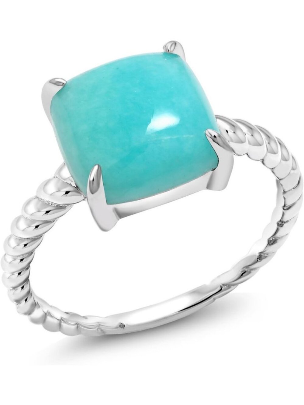 Stunning 925 Silver Sleeping Beauty Green Turquoise Ring - Gemstone Jewelry